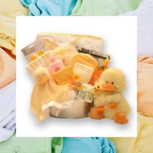 Bath Time New Baby Gift Basket